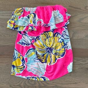 Lilly Pulitzer Ruffled Halter Top Size S